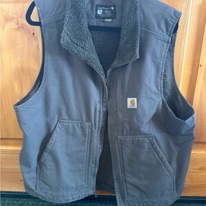 Carhartt Charcoal Sherpa-Lined Vest